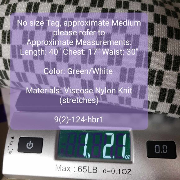 Abercrombie & Fitch size *Medium* Green & White Mockneck Mini Sweater Dress - Picture 8 of 8